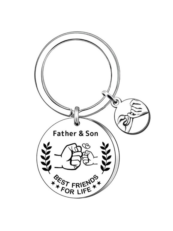 Father Son Fist Bump Keychain Father's Day Gift