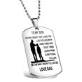 thumbnail image 1 of Father Son Pendant To My Son Never Forget That I love You Dog Tag Necklace Gift from Father, 1 of 5