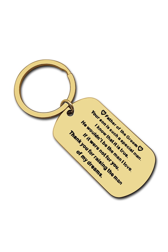 Father of The Groom Gifts from Bride Father of The Groom Keychain Thank You Gift Father in Law Gift from Bride Wedding Gift for Father of The Groom Fathers Day Christmas Appreciation Gift Keyring