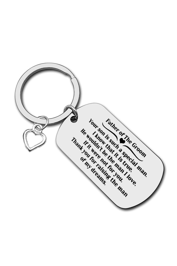Father of The Groom Gifts Father-in-Law Keychian Wedding Gifts from Bride Fathers Day Keychain Engagement Announcement Gift Wedding Party Birthday Gift for Father of The Groom Thank You Gift