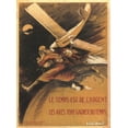 thumbnail image 1 of Father Time holds baby in his arms with money falling from a bag.  Art by Georges Villa (1883-1965) Poster Print by Georges Villa (24 x 36), 1 of 1