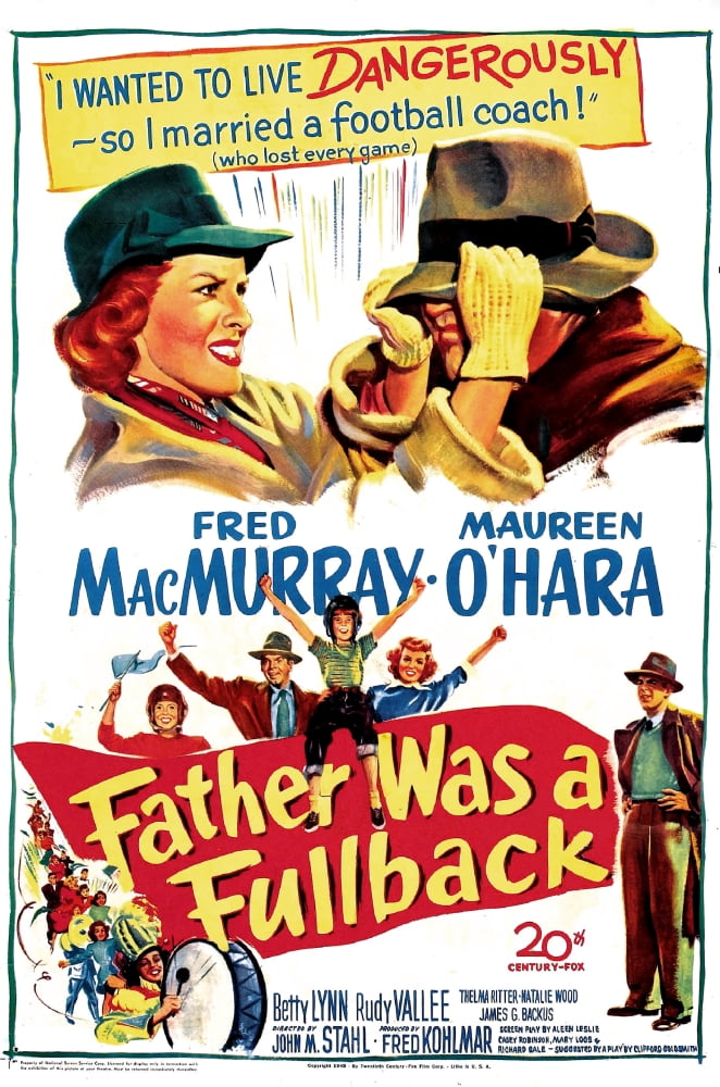 Father Was A Fullback U Canvas Art - (11 x 17)