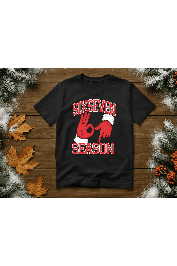 Father Winter Claus Six Seven Season Humor Festive Apparel Unisex T-Shirt V16240, up to Size 5XL