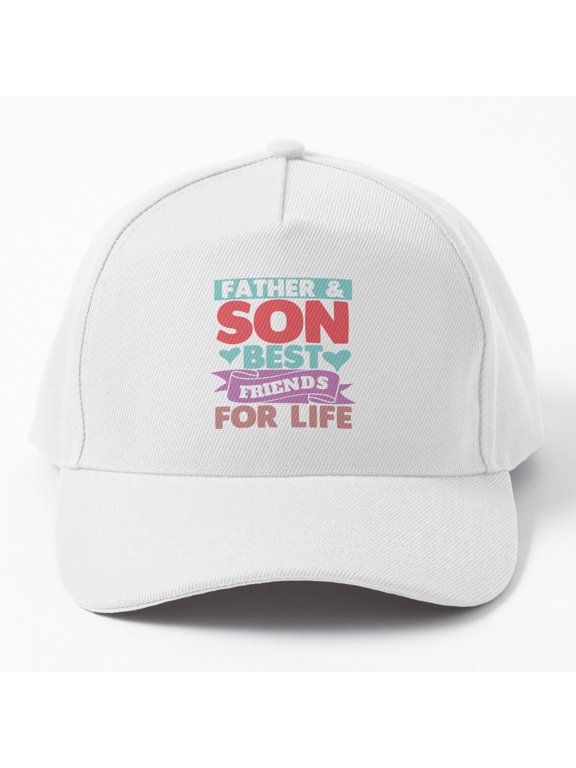 Father and Son Best Friends Baseball Cap, Family Friendship Statement Graphic Design, Classic Hat
