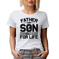 thumbnail image 1 of Father and Son, Best Friends for Life, Father's Day or Dad's Birthday, White T-Shirt, Small, 1 of 5