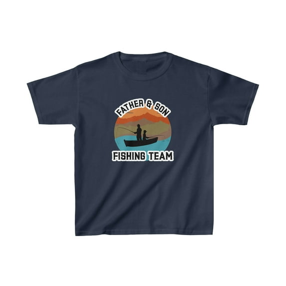 Father and Son Fishing Team" Kids T-Shirt - Father's Day Gift!