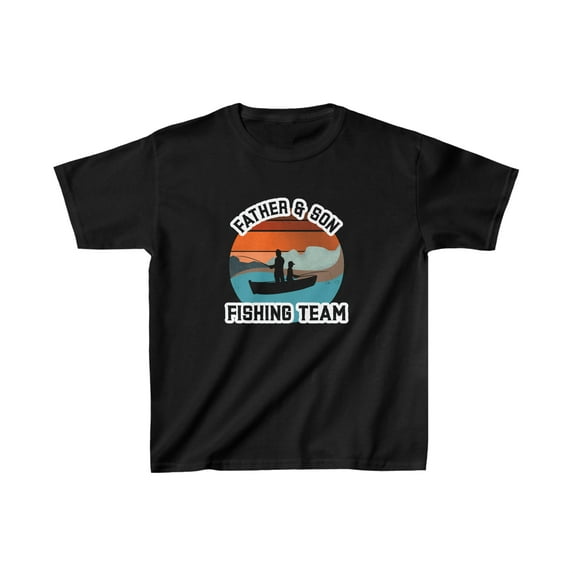 Father and Son Fishing Team" Kids T-Shirt - Father's Day Gift!