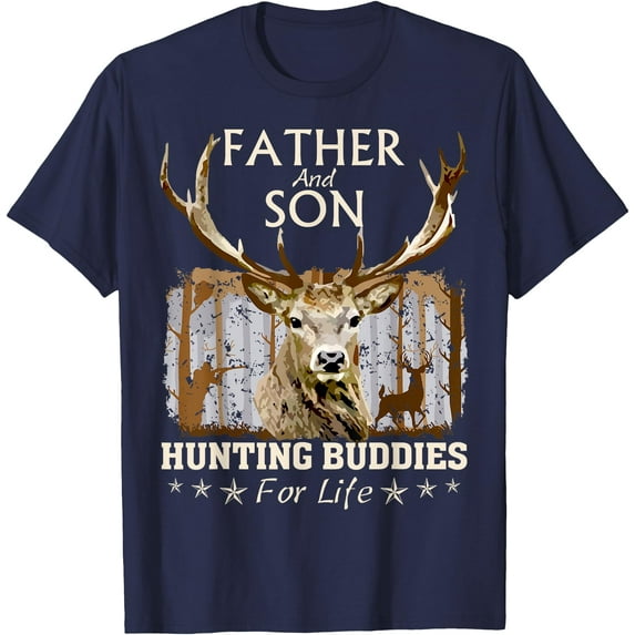 Father and Son Hunting Buddies For Life Hunter Husband Dad Softstyle Unisex T-Shirt,Navy Color,Size 2T
