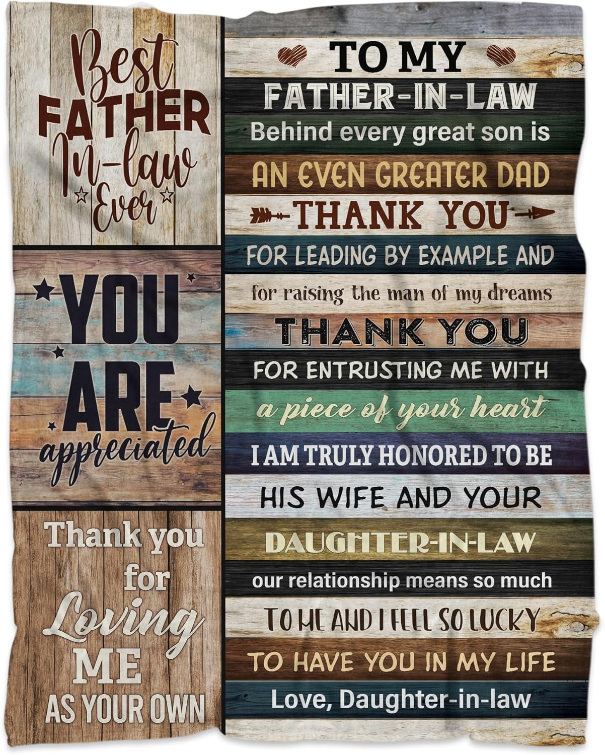Father-in-Law Gifts from Daughter-in-Law, Blanket Gifts for Father in ...