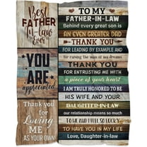 Father-in-Law Gifts from Daughter-in-Law, Blanket Gifts for Father in Law, Father-in-Law Gifts Blanket, to My Dad Throw Blanket on Birthday Christmas Anniversary Fathers Day Thanksgiving