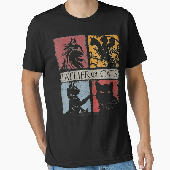 Father of Cats Cat Dad Funny Feline Lover Gift Unisex T-Shirt, up to size 5XL