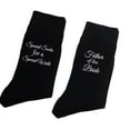 thumbnail image 1 of Father of the Bride Socks Mens Funny Novelty Dress Socks Wedding Day Gift Black Special Walk Socks from Daughter, 1 of 8
