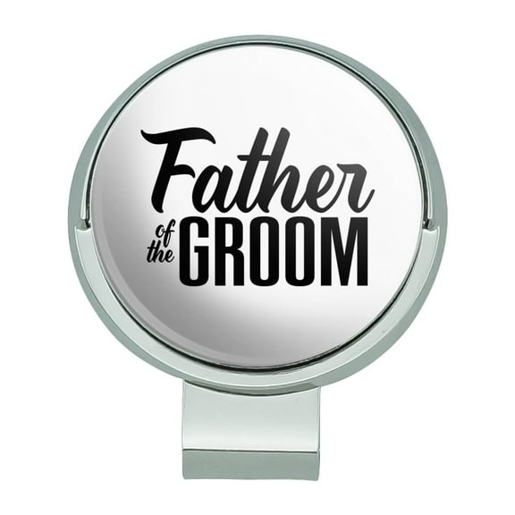 Father of the Groom Wedding Golf Hat Clip With Magnetic Ball Marker