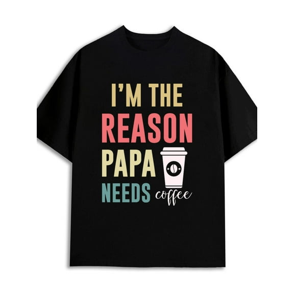 Father's Coffee Love 180G 100% Cotton 180G 100% Cotton mens sale elegant 2025 black Casual Unisex Shirt Printed tshirts Trendy Unisex Shirt Cotton tshirts new years gifts