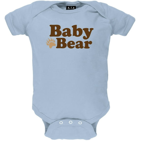 Father's Day - Baby Bear Light Blue Baby One Piece - 3-6 months
