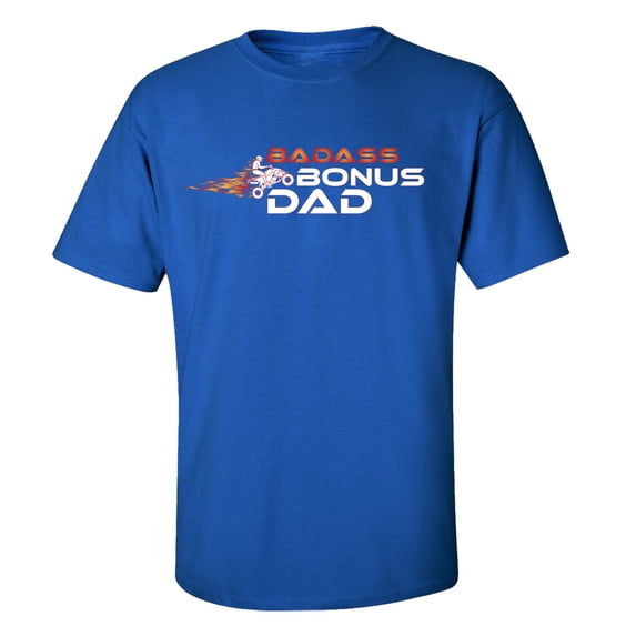 Father's Day Badass Bonus Dad Short Sleeve T-Shirt-Royal-5xl