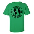 thumbnail image 1 of Father's Day Best DAD in The World Short Sleeve T-Shirt-Green-XL, 1 of 4