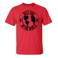 thumbnail image 1 of Father's Day Best DAD in The World Short Sleeve T-Shirt-Red-Medium, 1 of 4