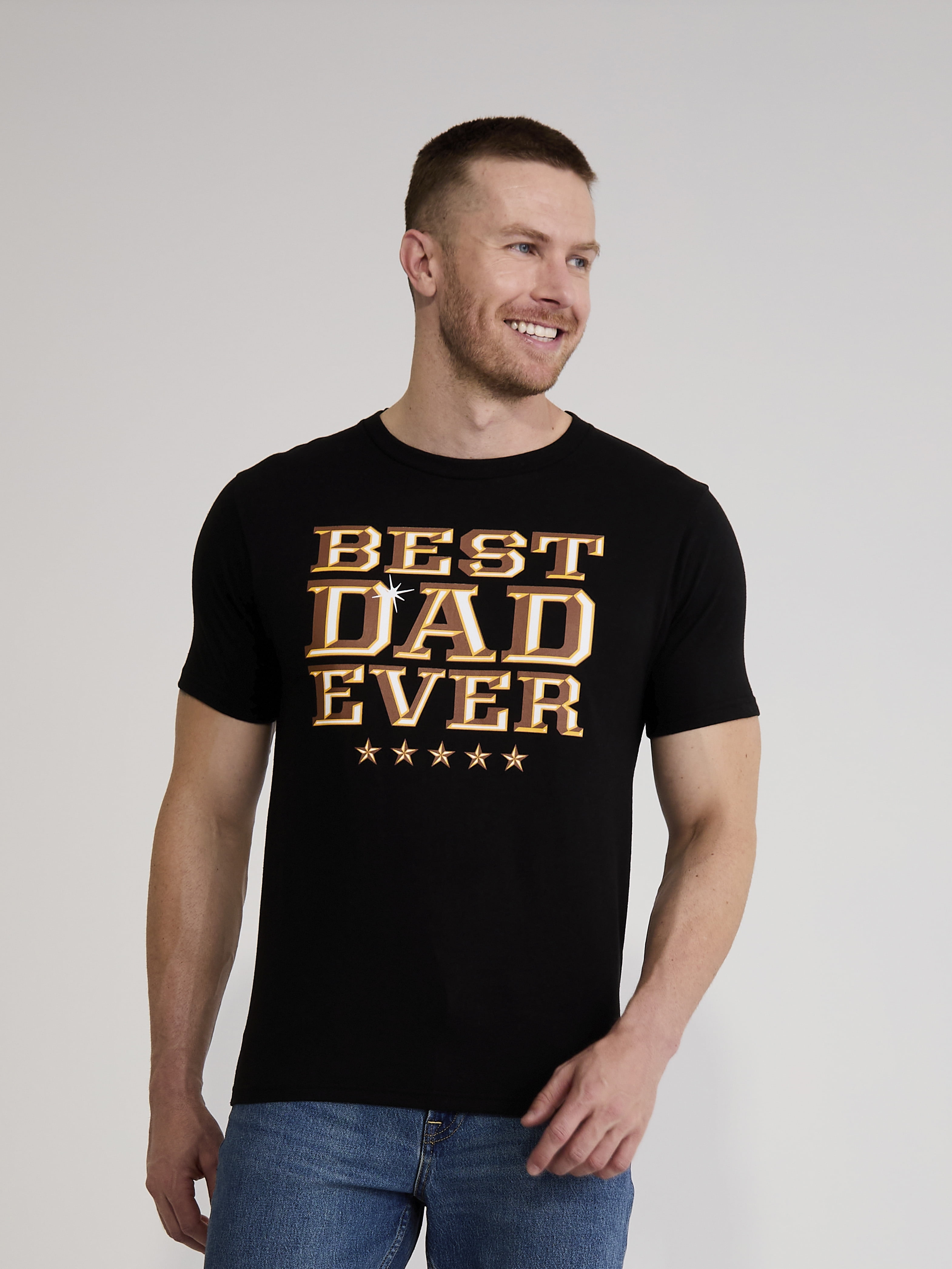 Father's Day Best Dad Ever Men's and Big Men's Graphic Tee from Way to Celebrate, Sizes S-3XL