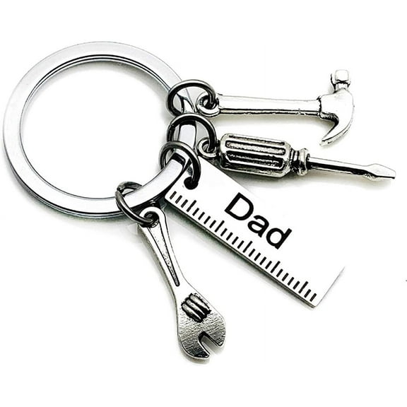 Father's Day Birthday Christmas Keychain Gifts for Dad from Daughter, Dad's Birthday Personalized Gift Idea from Daughter