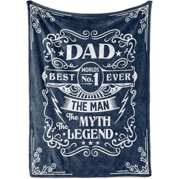 Father''s Day Birthday Gifts for Dad, to My Dad Gifts from Daughter Son, Best Dad Gifts Ideas Soft Throw Blanket 50*60, Bonus Dad