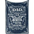thumbnail image 1 of Father''s Day Birthday Gifts for Dad, to My Dad Gifts from Daughter Son, Best Dad Gifts Ideas Soft Throw Blanket 50*60, No.1 Dad in The World, 1 of 6