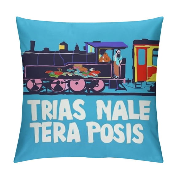 Father's Day By DoodleRob This Dad Plays, Steam Train, Railway Enthusiast Throw Pillow, Multicolor
