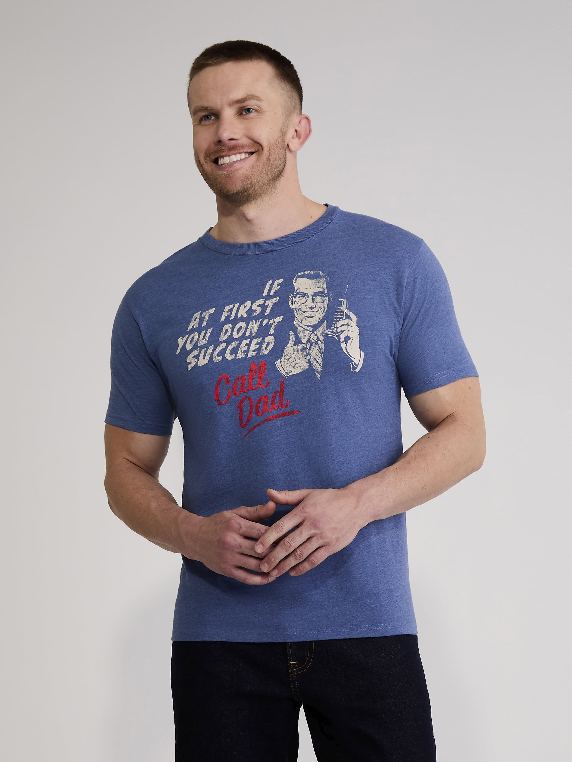 Father's Day Call Dad Men's and Big Men's Graphic Tee from Way to Celebrate, Sizes S-3XL