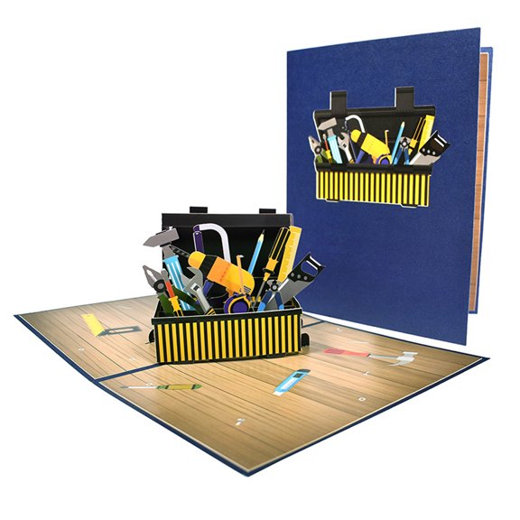 Father's Day Card Pop Up , 3D Fathers Greeting Card , Pop Up Repair kit Greeting Card for Dad