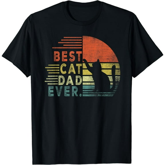 Father's Day Cat Daddy 2024, Vintage Best Cat Dad Ever T-Shirt