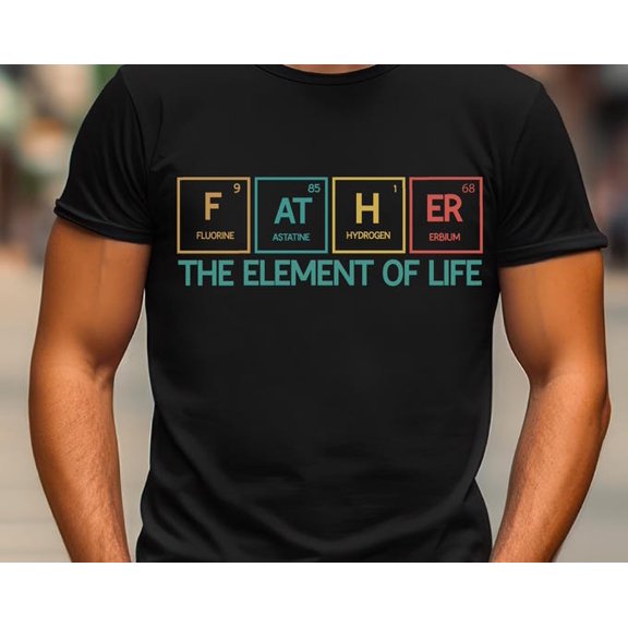 Father's Day Chemistry T-Shirt: Periodic Table Dad