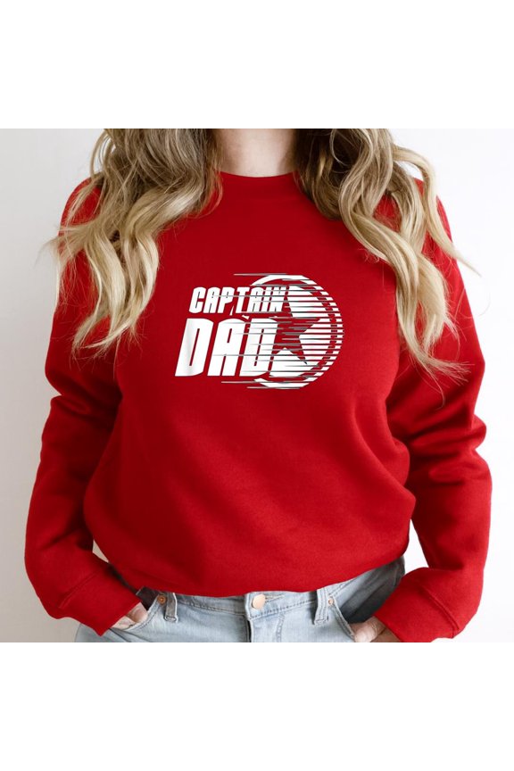 Father's Day Christmas Birthday For A Captain Dad Funny Holiday Graphic SW3066 Unisex Sweatshirt, Up to Size 5XL