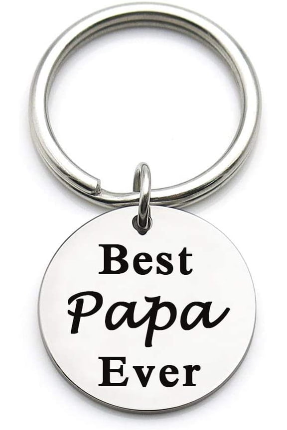 Father's Day Christmas Birthday Gift for Father Dad Keychain, Best Papa Gifts Idea from Daughter Son Kids, Best Papa Ever