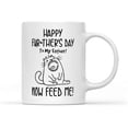 thumbnail image 1 of Father's Day Coffee Mug Ideas For Cat Dad From Son Happy Further's Day To My Father Now Feed Me Cat Dad Gifts Custom Name Novelty 11 15oz Ceramic White Tea Cup, 1 of 7