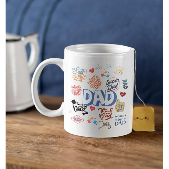 Father's Day Coffee Mug with Dad Ever for Dad's Birthday or First Father's Day