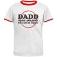 thumbnail image 1 of Father's Day DADD Dads Against Daughters Dating Men's Ringer T-Shirt - Small, 1 of 1