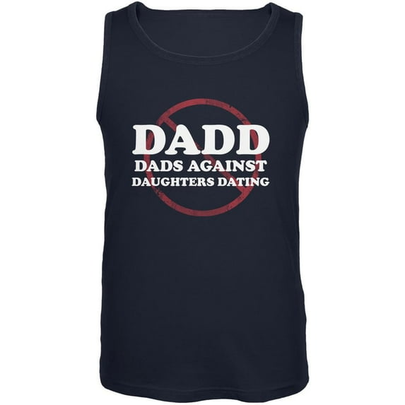 Father's Day DADD Dads Against Daughters Dating Navy Adult Tank Top - 2X-Large