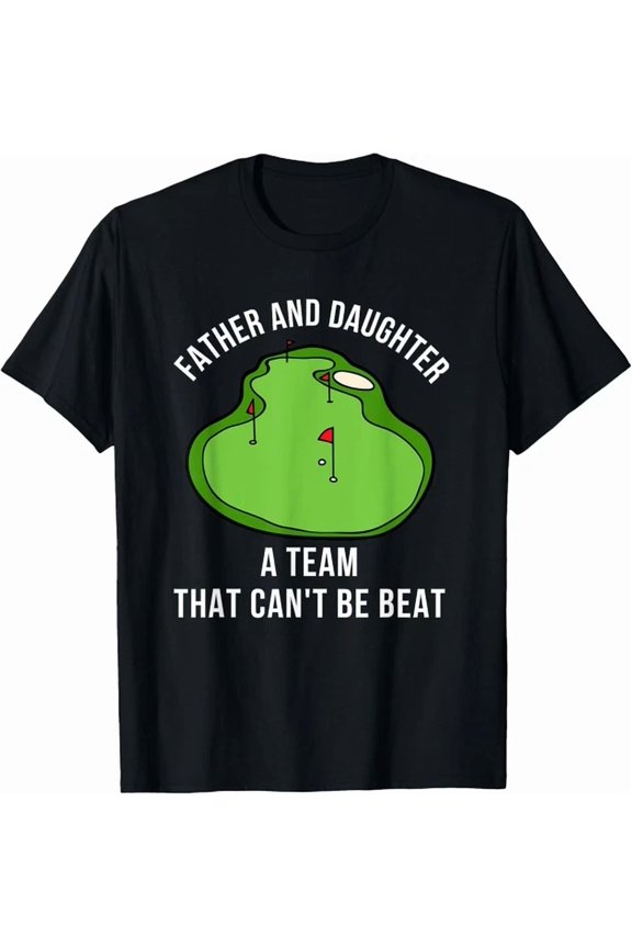 Father's Day Dad Daughter Golf Buddies Team Saying Matching T-Shirt, Vintage Birthday Gift