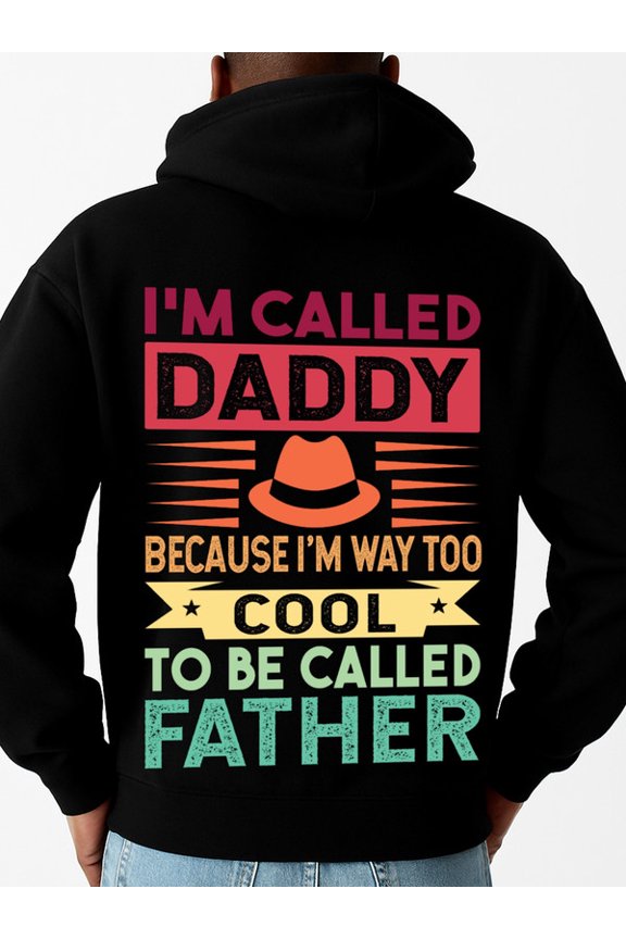 Father's Day Daddy Funny Men's Sweatshirt - Black, Autumn/Winter Outerwear, Everyday Styling, Fashion Design