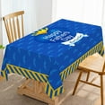 thumbnail image 1 of Father''s Day Decoration Tablecloth Best Dad Ever Birthday Party Supply Blue Rustic Kitchen Dining Room Home Decor-60×84inch, 1 of 5