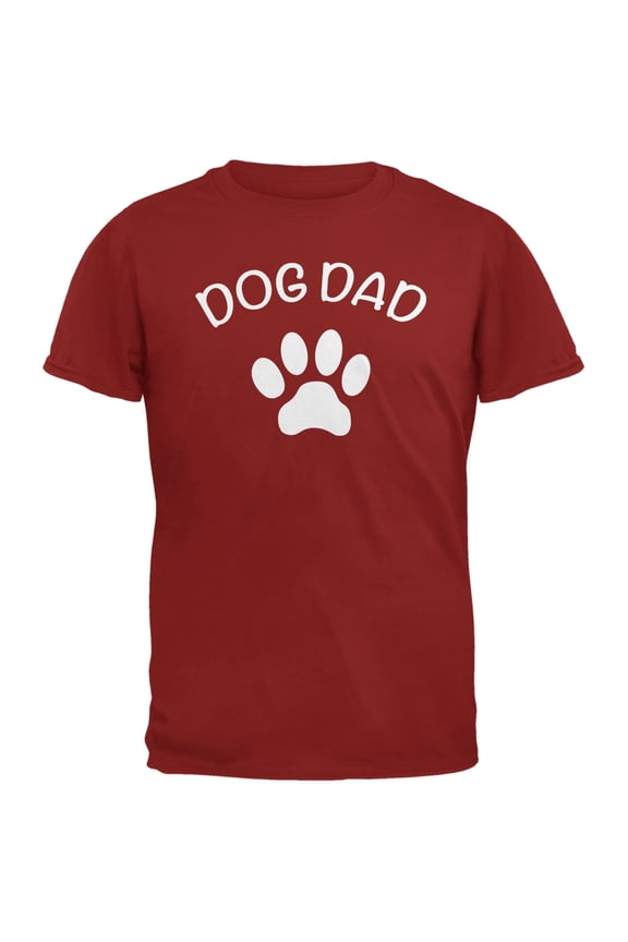Father's Day Dog Dad Cardinal Red Adult T-Shirt