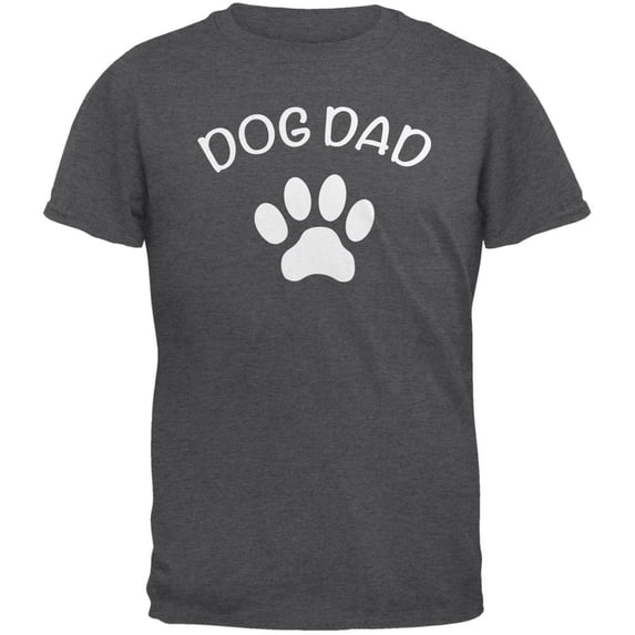 Father's Day Dog Dad Dark Heather Adult T-Shirt - 4X-Large