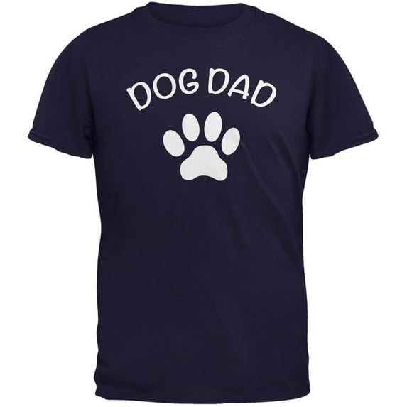 Father's Day Dog Dad Navy Adult T-Shirt - Small