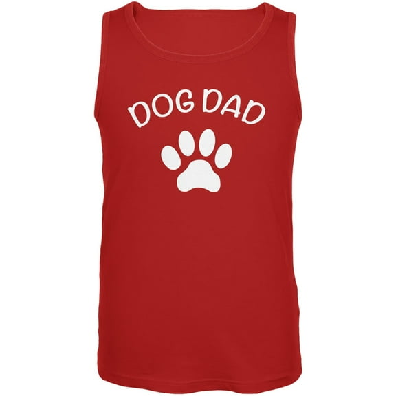 Father's Day Dog Dad Red Adult Tank Top - X-Large