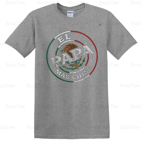 Father's Day El Papa Mas Chingon Funny Mexican Dad Spanish Art T-Shirt Unisex, up to 5XL