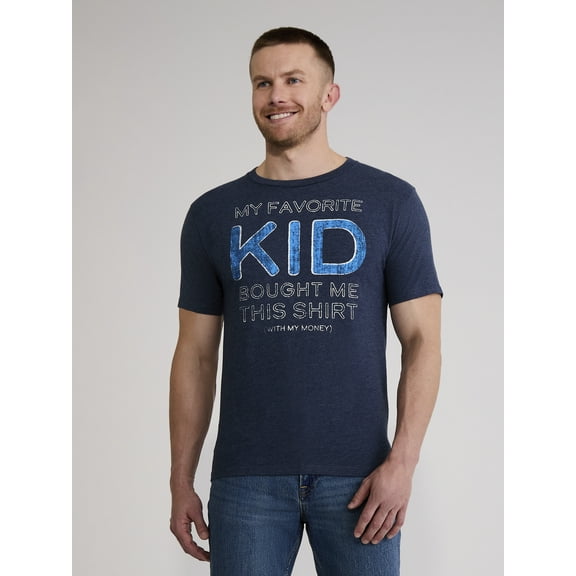 Men's and Big Men's Father's Day Favorite Kid Graphic Tee Shirt from Way to Celebrate, Sizes S-3XL