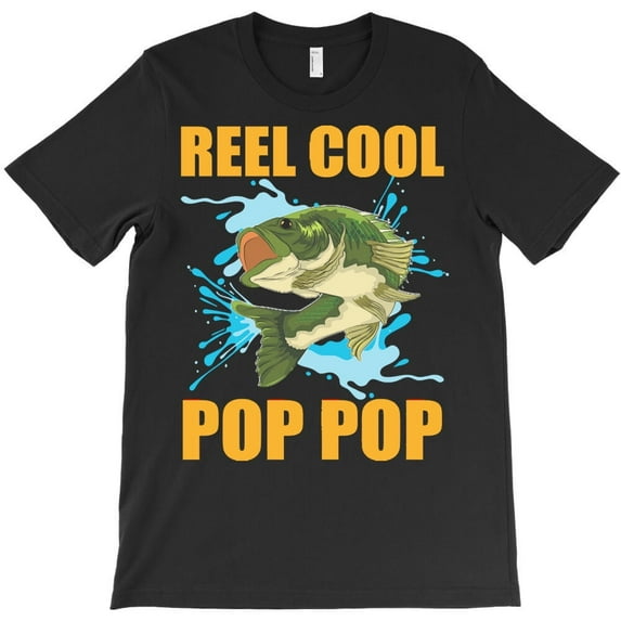 Father's Day Fish Themed Cool Pop Pop Fisherman Funny Fishing Hobby H767 T-Shirt, for Men and Women, Up to Size 5XL