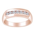 thumbnail image 1 of AFFY Father's Day Gift 1/2 Carat Round Cut White Natural Diamond Men's Engagement Anniversary Ring In 14k Solid Rose Gold (0.50 Cttw) Ring Size-11.5, 1 of 2