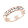 thumbnail image 1 of AFFY Father's Day Gift 1/2 Carat Round White Natural Diamond Men's Engagement Anniversary Band Ring In 14k Solid Rose Gold (0.50Cttw) Ring Size-11.5, 1 of 2