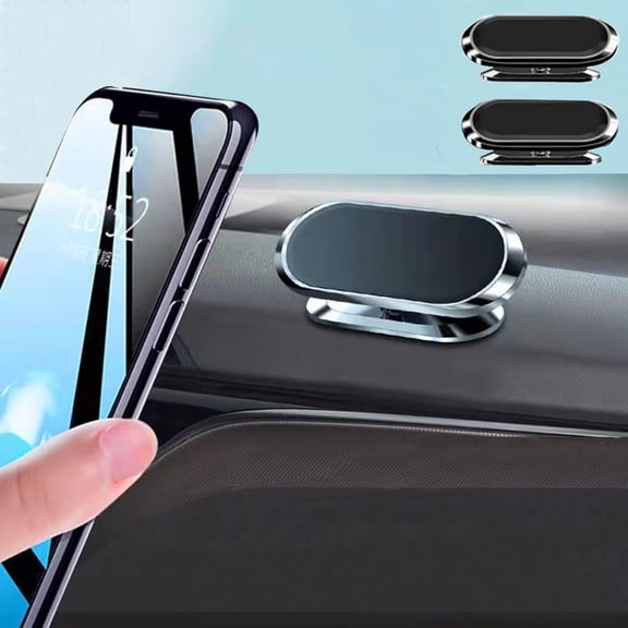 [Father's Day Gift]2 Pack Strong Magnetic Car Phone Holder Upgrade Powerful Magnet 360 Degree Rotation Universal Stable Car Cell Phone Mount Compatible With All Mobile Phones